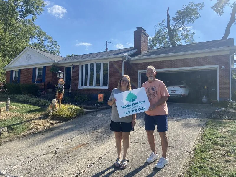 Completed roof replacement in New Albany, IN by Homestretch Roofing